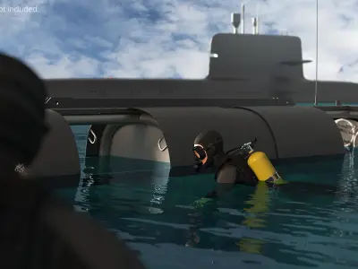  SEAL Delivery Vehicle Submarine Black 