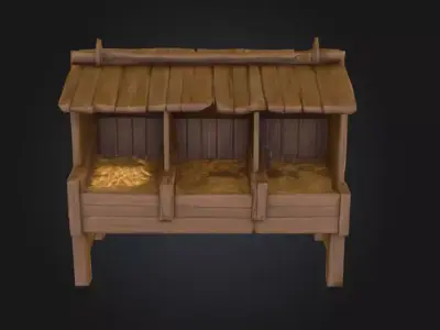 Feeder Station Low-poly 3D model