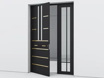 Aluminium door 290 3D model