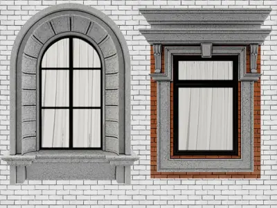 Classic frame window 3D model purchase