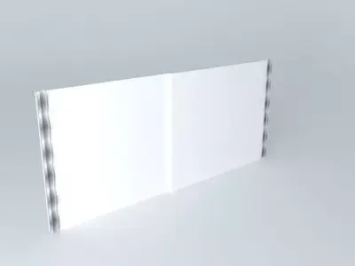 Sliding door with aluminum handle Dynamic Component Free 3D model