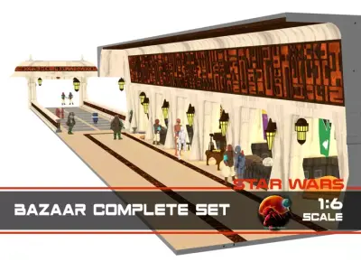 Ralph McQuarries Bazaar - Complete set - 1-6 scale 3D Model Pack