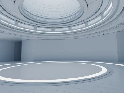 scifi platform stage 3D model