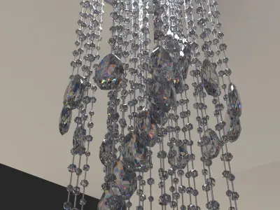 Modern Crystal Chandelier 3D model