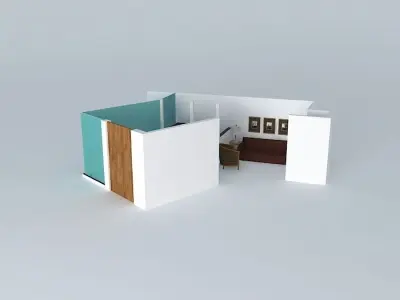 sandraorkut bathroom with door Free 3D model