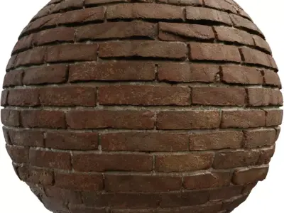 Handmade Rustic Brick Courses PBR Texture Texture