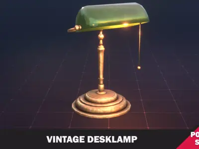 Vintage Lamp Low-poly 3D model purchase