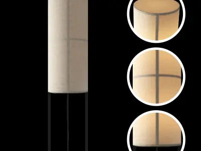 HASHIRA HIGH FLOOR LAMP RAW AUDO 3D model