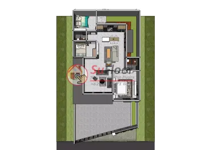 House 10x20m code 631 - Sketchup 3D model 3D model 3D model