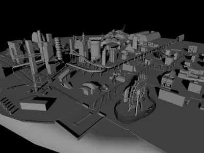 High Poly Belihoma City 3D model