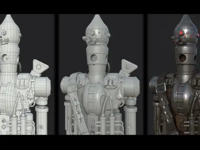 IG-88 Low-poly 3D model
