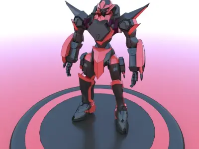 Cyborg Prototype Mecha Robot SciFi 3D model get