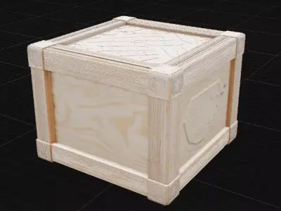 Wooden Crate Game Ready Prop 3D Model Games And Animations Low-poly 3D model