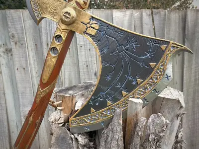 GOD OF WAR KRATOS LEVIATHAN AXE OBJ 3MF 3D PRINTING FILE 3D print model