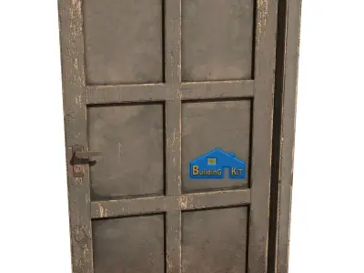 wooden Door modular kit- C type Low-poly 3D model