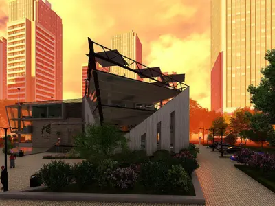 Futuristic Skyscraper-Building office-Modern office 3D model