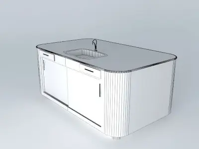 KItchen Island Free Standing 3D model