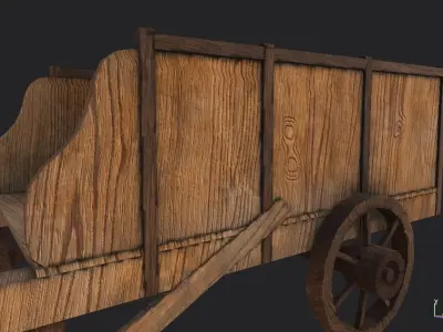 wheelbarrow Low-poly 3D model