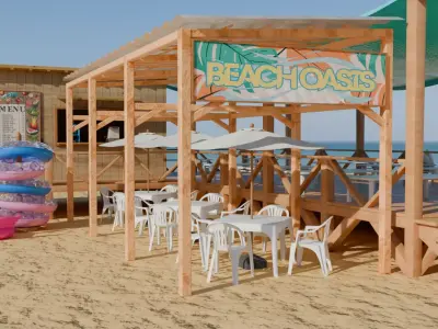beachside clubhouse 3D model