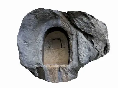 Cavity Rock Low-poly 3D model