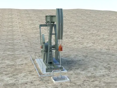 Oil Pump Jack 3D model