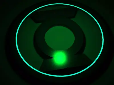 green lantern logo Low-poly 3D model