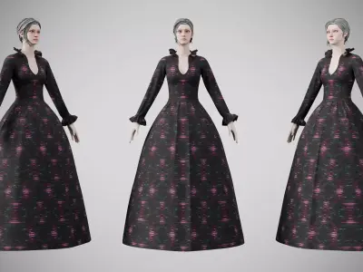 Dress 30 Light Burst Static Low-poly 3D model