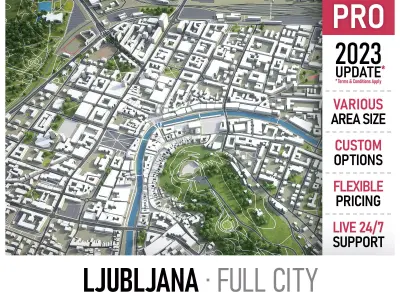 Ljubljana  Low-poly 3D model