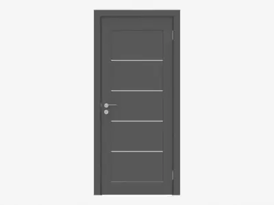 Modern Wooden Interior Door with Furniture 007 3D model