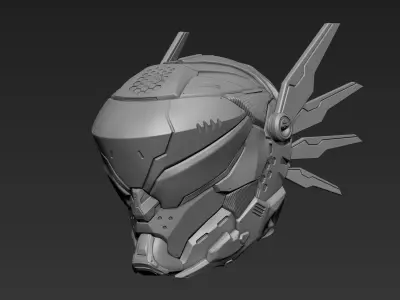 3d Printable Sci-Fi Head 3D model