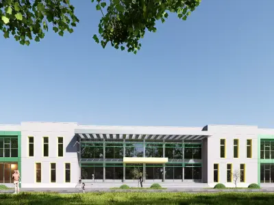 kindergarten Low-poly 3D model