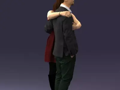 000346 Couple in Casual Outfit 3D model