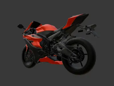 YZF R6 Motor Cycle Low-poly 3D model