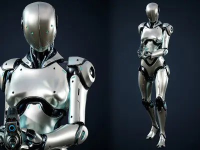 Robot 3 Low-poly 3D model purchase