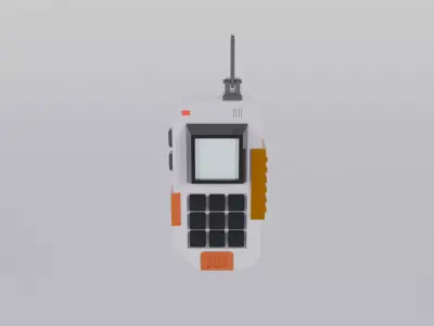 Sci-Fi Phone Low-Poly 3D Model  Low-poly 3D model