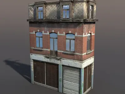 Apartment House 43 Low-poly 3D model