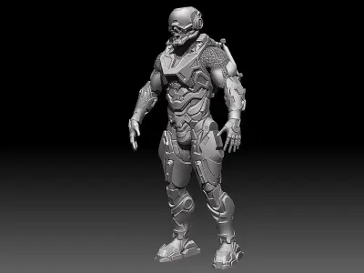Cyber Man Zbrush 3D model