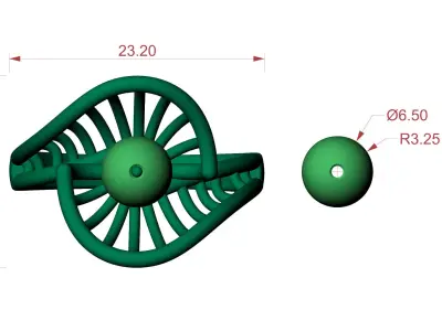 Seren  Luxury Modern Gold Ring Free 3D print model