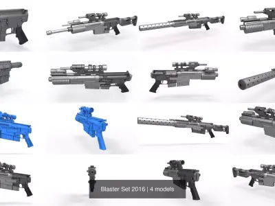 Blaster Set 2016 3D Model Pack