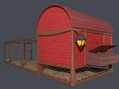 Asset - Cartoons - Farm - Hencoop  Low-poly 3D model
