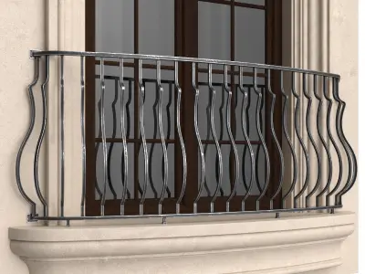 Classic balconies 3 3D model