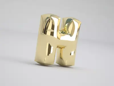 H Balloon Gold 3D model