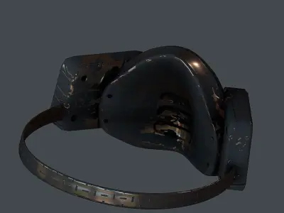 Gas mask helmet 3d model scifi Low-poly 3D model Low-poly  Low-poly 3D model