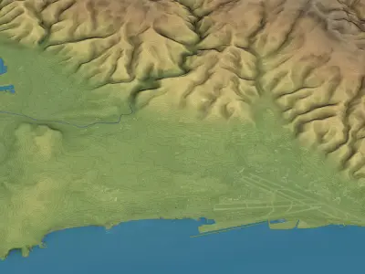 Beirut - Topography Terrain 3D City 3D Model Pack