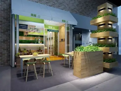 Shop - Refreshments - Coffee Shop 01 3D model