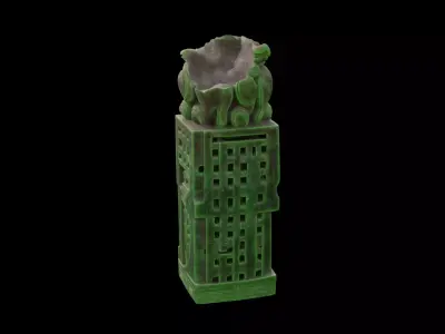 Chinese Jade Seal with Pixiu 3D model