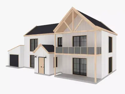 Modern Residential House 5 Low-poly 3D model