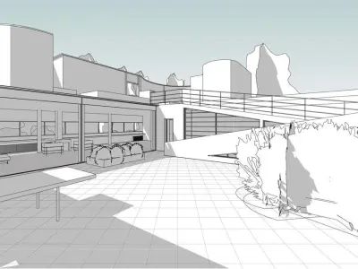 Villa Savoye Le Corbusier Revit 3D model