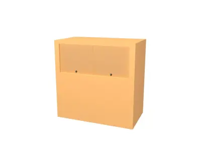 Park Rubbish Bin v1 003 Low-poly 3D model