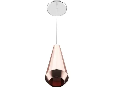 Ceiling Lamp with Copper Shade 01 3D model